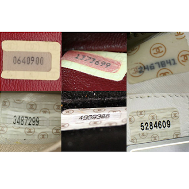 Example of Chanel serial numbers.